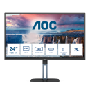 AOC Монитор LCD 23.8'' [16:9] 1920х1080(FHD) IPS, nonGLARE, 75 Hz, 300 cd/m2, H178°/V178°, 1000:1, 20М:1, 16.7M, 1ms, HDMI, DP, USB-C, USB-Hub, Height adj, Pivot, Tilt, Swivel, Speakers, 2Y, Black